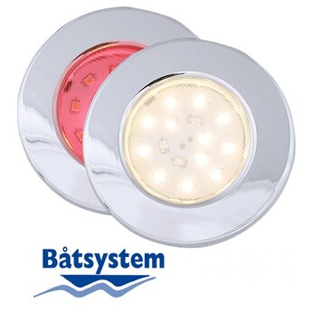 Pinto röd-vit LED Spotlight Båt
