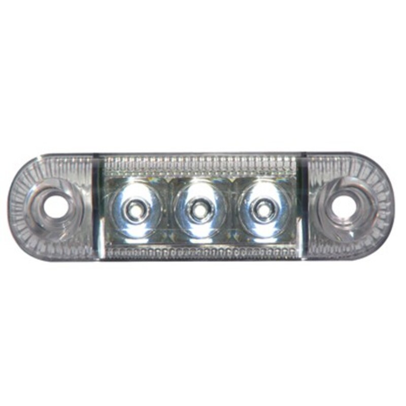 LED-markörljus 3LED Transparent, Positionsljus, Vit
