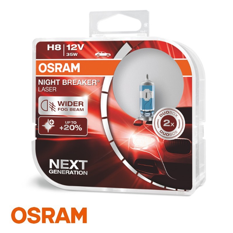 H8 NIGHT BREAKER LASER, 35W, 2-PACK